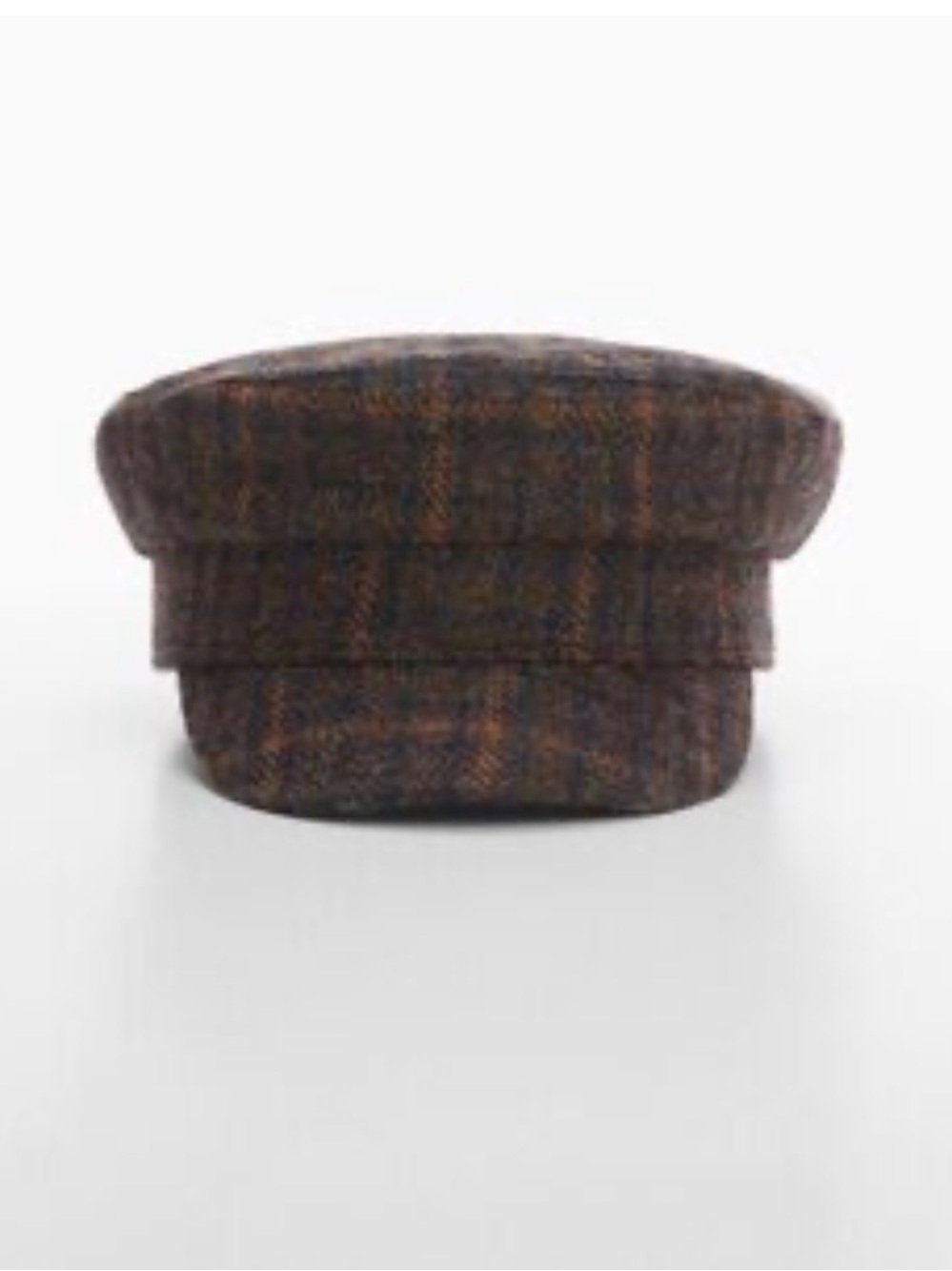 Mango Wool Blend Plaid Newsboy Cap Medium Chic Baker Boy Cabbie Hat Classic NWT